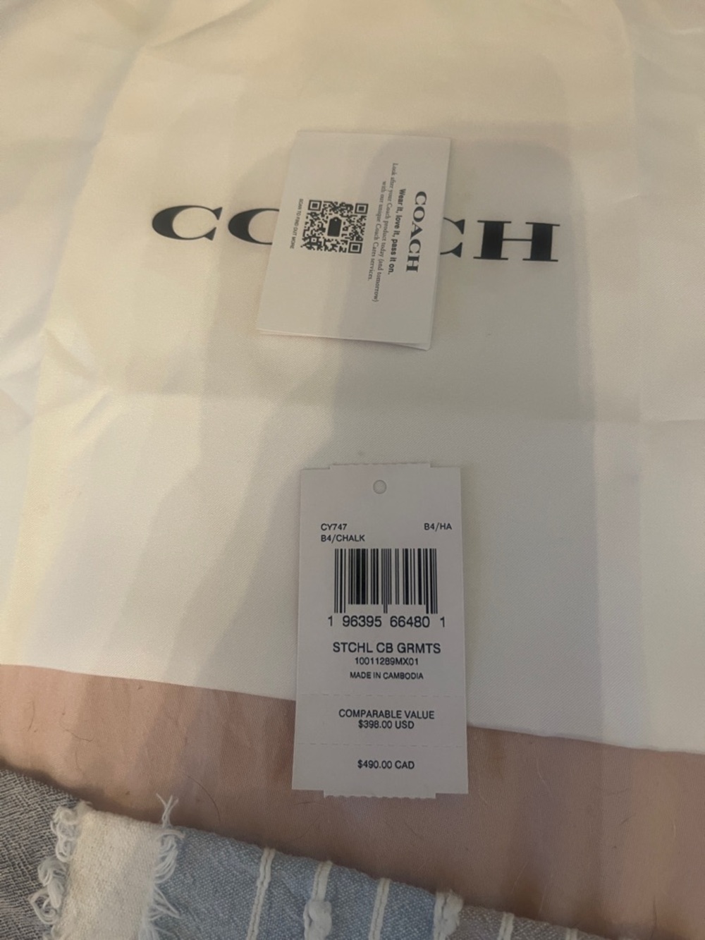 Coach Cream Leather Satchel mini  with Gold Grommets - Picture 16 of 16